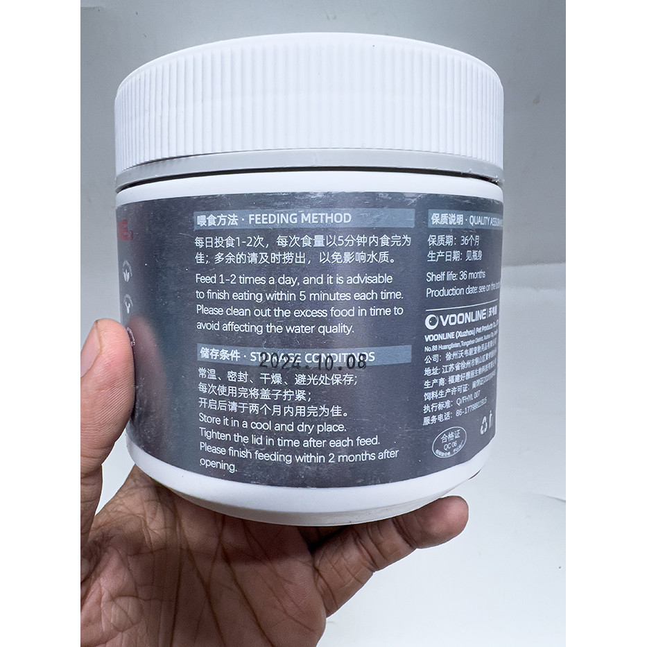 Hủ 500ml Dạng VIên Nén Trùng Chỉ Sấy Khô Vooline Thức Ăn Dinh Dưỡng Cao Cấp Cho Các Loại Cá Cảnh