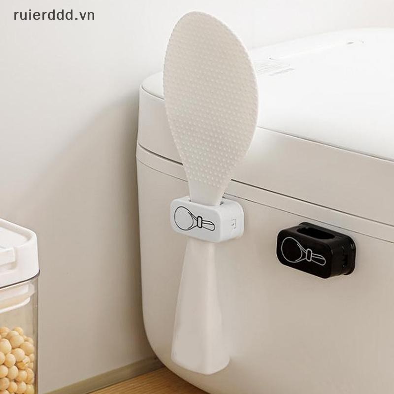 # ruierdd # Giá đựng thìa gạo dính Giá đựng đồ nhà bếp Bếp treo tường Giá để thìa đựng đồ nhà bếp màu đen trắng sắp xếp.