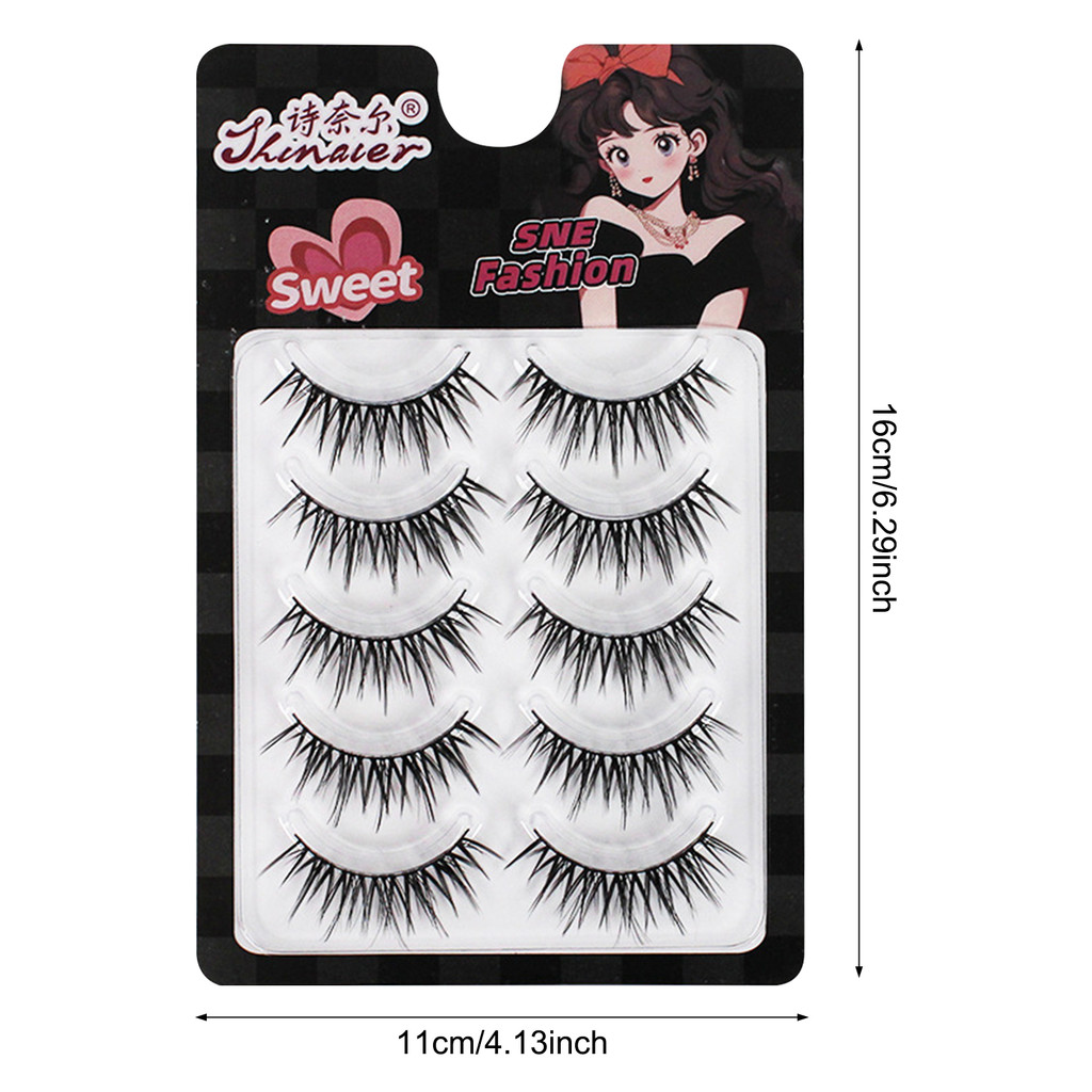 Có Thể Tái Sử Dụng Dải Wispy Giả Mi DIY Anime Full Dải Mi Cho Làm Đẹp Mắt Cosplay DIY Trang Điểm
