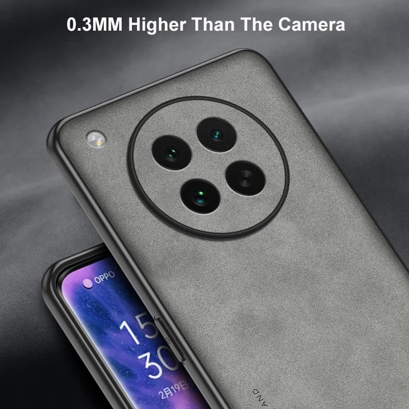Dành cho OPPO Find X8s Luxury Business Retro Da Cao Su Mềm TPU