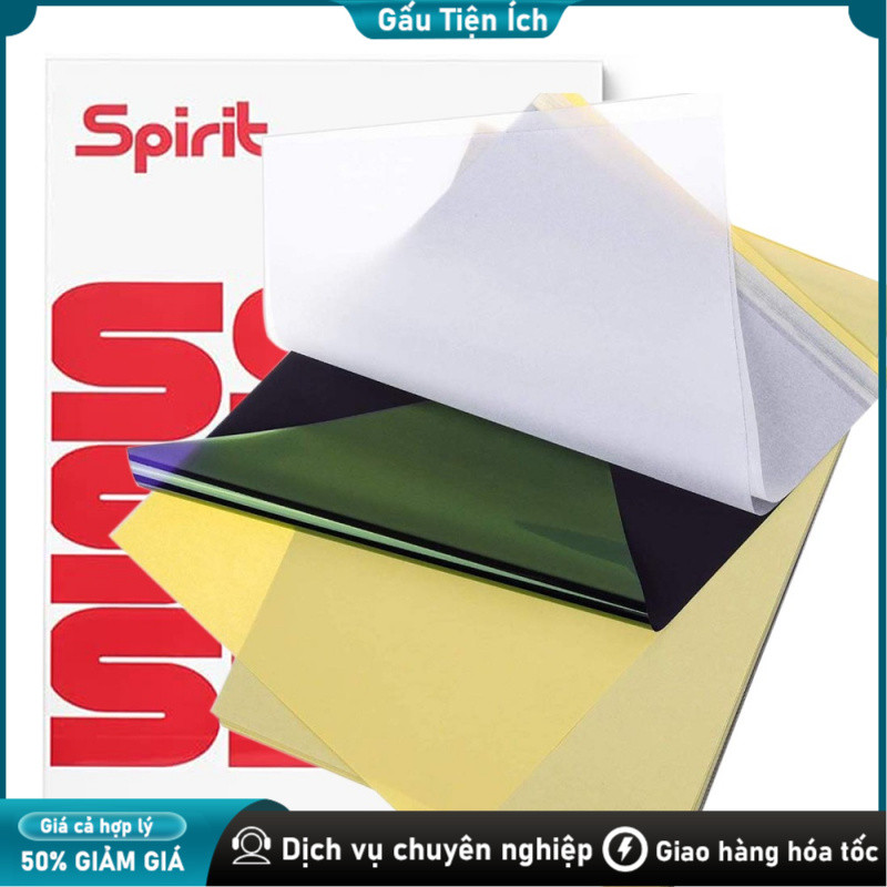 Hộp 20/100 tờ Giấy In Nhiệt A4 Chuyên Dụng Cho Máy Xăm Hình giấy scan hình xăm