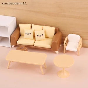 1 / 12 Nhà Búp Bê Bàn Trà Ghế Sofa Mô Hình Nhà Búp Bê Trang Trí Phòng Khách Búp Bê Phụ Kiện Nội Thất Nhà LMWU