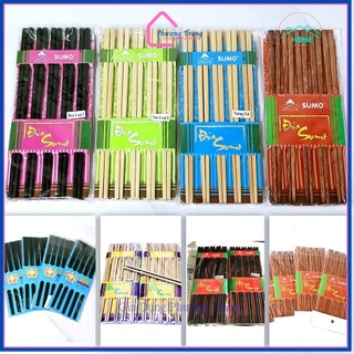 Đũa gỗ tự nhiên Sumo (1 vỉ 10 đôi) cao cấp không hoá chất nhiều mẫu - Phương Trang