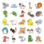 Combo 50 Nhãn Dán Sticker Hình Con Voi, động Vật Ngộ Nghĩnh Cute Trang Trí Máy Tính, điện Thoại, Bìa Sách