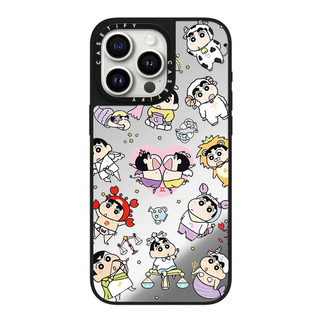 Bộ Đồ Ngủ Crayon Shin chan Gương Cứng Điện Thoại Cho iPhone 17 Pro Max 16 Plus 15 14 13 12 11 Vỏ Acrylic Phía Sau Chống Sốc