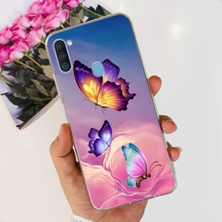 Dành Cho Samsung Galaxy A11 Ốp Lưng SM-A115F Silicon Hoa Phổ Biến Mềm Trong Suốt Ốp Lưng Điện Thoại Samsung A11 M11 SM-M115F Capa