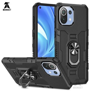 Dành Cho Xiaomi Mi 11 Lite 5G / 11 Lite 5G NE Ốp điện thoại PC Cứng Mềm TPU Cạnh Bảo Vệ Camera Giá Đỡ Nhẫn Chân Đế Chống Sốc Mỏng Bao