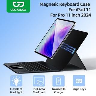 Bàn phím từ tính có đèn nền đa chức năng GOOJODOQ với góc và vỏ có thể điều chỉnh cho Pro 11