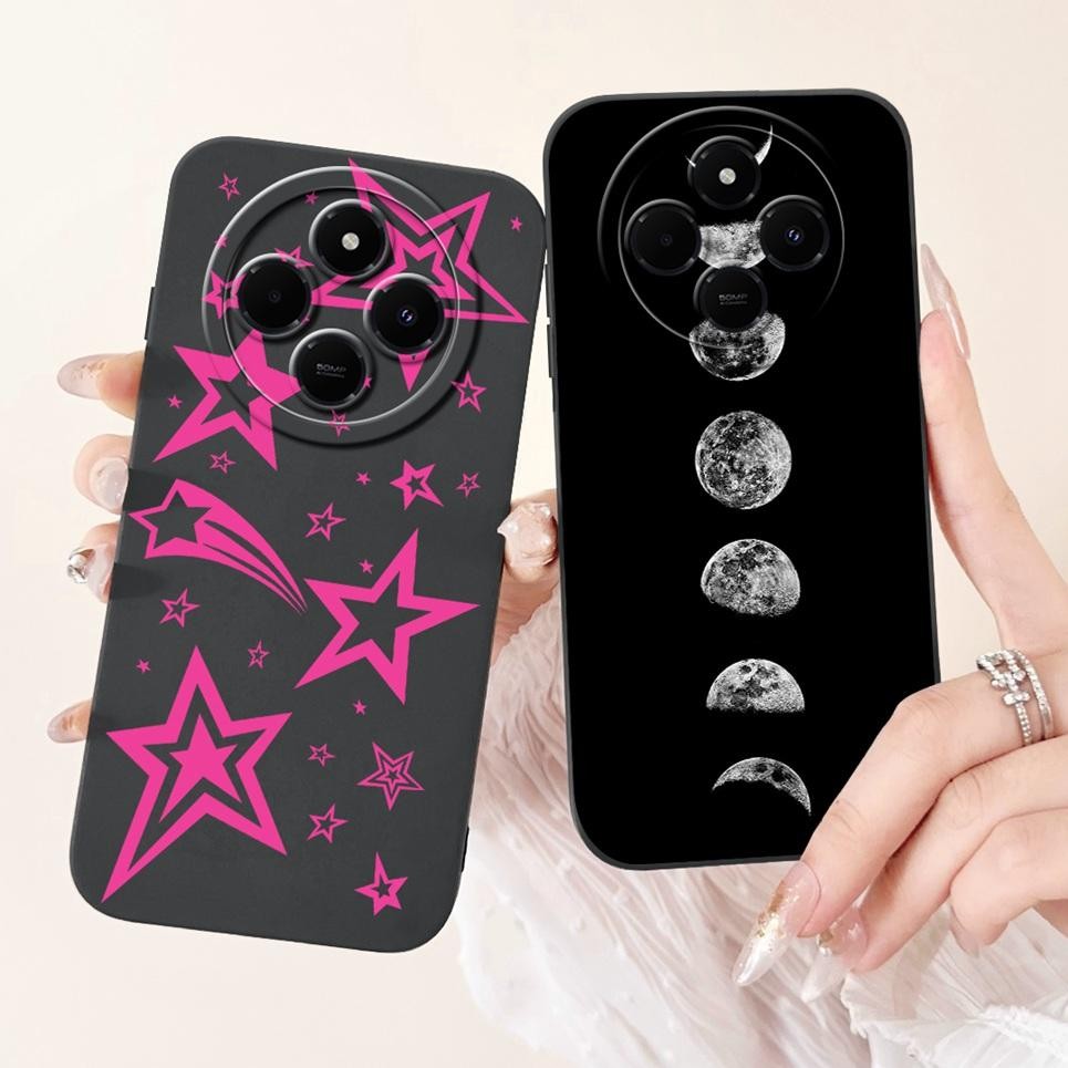 Ốp Lưng Cho Xiaomi Redmi 14C / 14R / Poco C75 Vỏ Điện Thoại Đá Cẩm Thạch Bơ Trăng Đêm Gothic Ốp Lưng Redmi14C Silicon Mềm