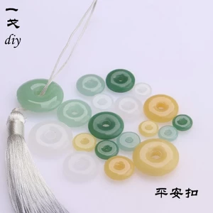 /181024 Vật liệu/Mặt dây chuyền hạt rời thời trang/thủ công 16DIY/12 Mặt dây chuyền thủy tinh khóa an toàn SAYW 8ZNL