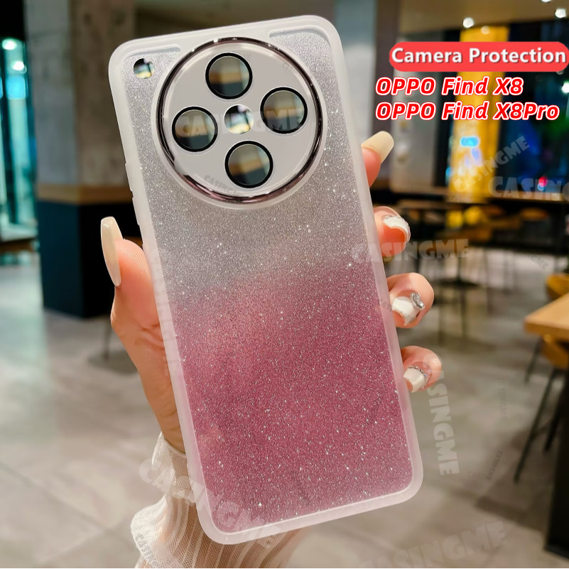Oppo Find X8 X8Pro 2024 Vỏ Lấp Lánh Bling Cho OPPO Find X8 FindX8 X8Pro X8 OPPOFindX8 Pro 4G 5G Vỏ Điện Thoại Silicon Mềm Trong Suốt Bảo Vệ Ống Kính Máy Ảnh Ốp Lưng Chống Sốc