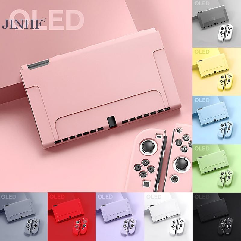 Ốp bảo vệ JINHF Tương thích với bảng điều khiển OLED và Joy-Cons, có thể được chèn vào Dock với HOT