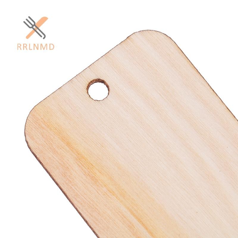 RRLNMD 50 Chiếc Vật Trang Trí Gỗ Ván Thẻ Nhãn Tấm DIY Khắc Thủ Công MỚI