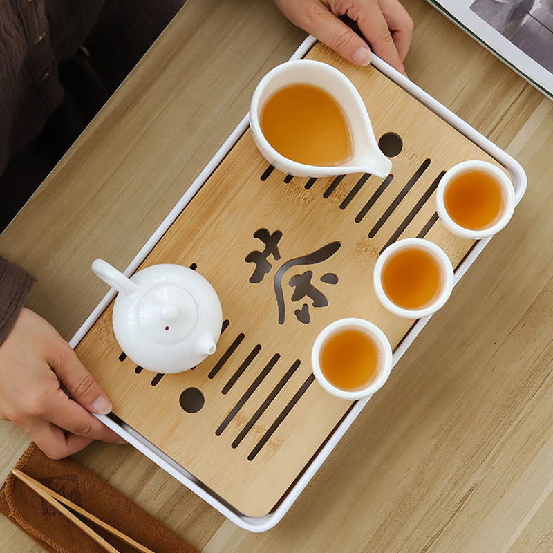 Khay Trà Tre Cao Cấp,Khay đựng trà,Khay trà đạo phong cách Nhật Bản khay đựng ấm chén