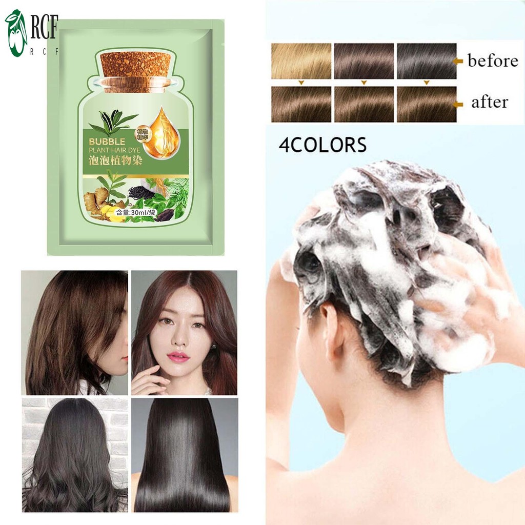 Thuốc nhuộm tóc thực vật tự nhiên Dễ sử dụng Chiết xuất thực vật nguyên chất Dầu gội nhuộm tóc cho thuốc nhuộm tóc nam nữ