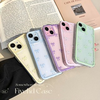 Sang Trọng Cao Cấp Lấp Lánh Nơ Đơn Giản Bling Ins Hàn Quốc Vỏ Cho iPhone 11 16 16E 15 14 13 12 Pro Xs Max XR X 7 8 Plus SE Mềm TPU Ốp điện thoại HD Trong Suốt Vỏ Bảo Vệ Mặt Sau
