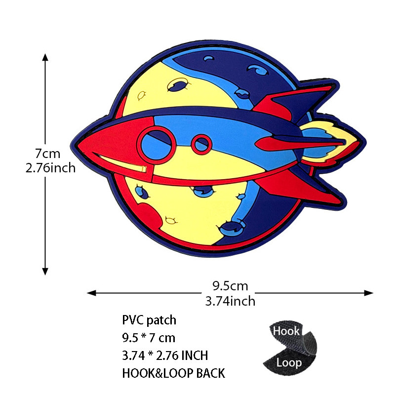 Phụ kiện ngoài trời PVC Dạ quang Velcro Huy hiệu F-BOMB Ba lô Áo khoác Patch