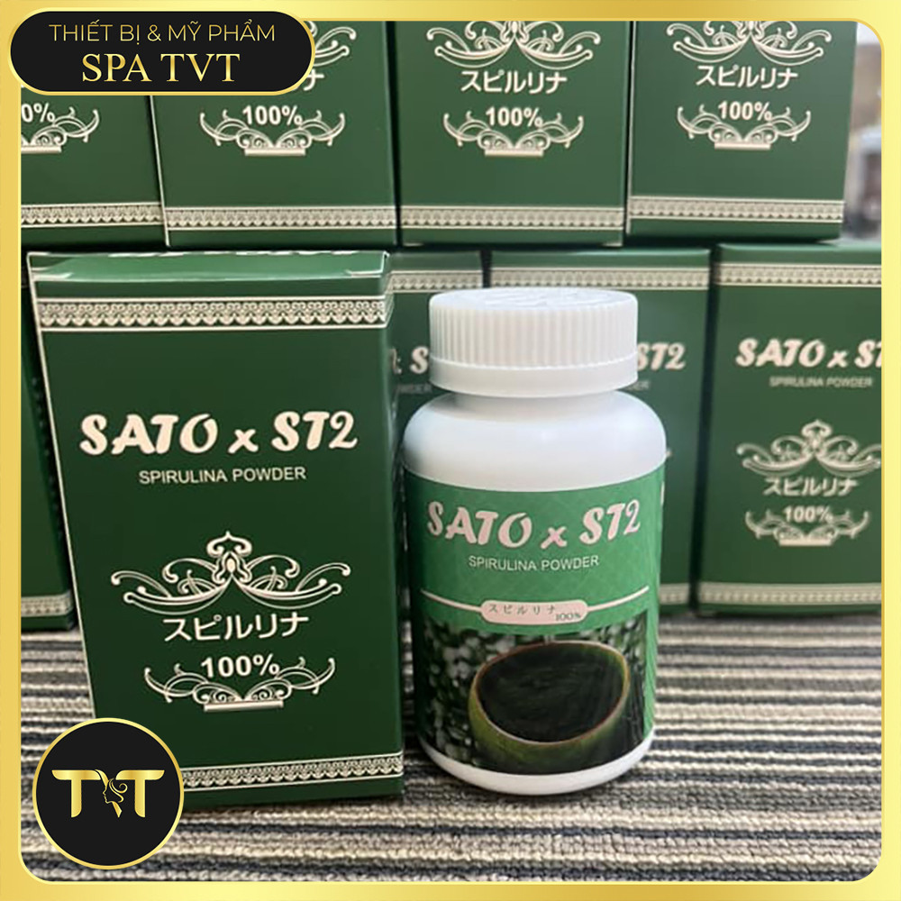 TẢO BỘT SATO ST2 100G CẤY TẢO DƯỠNG SÁNG DA CẤP ẨM PHỤC HỒI DA KHÔ XỈN MÀU