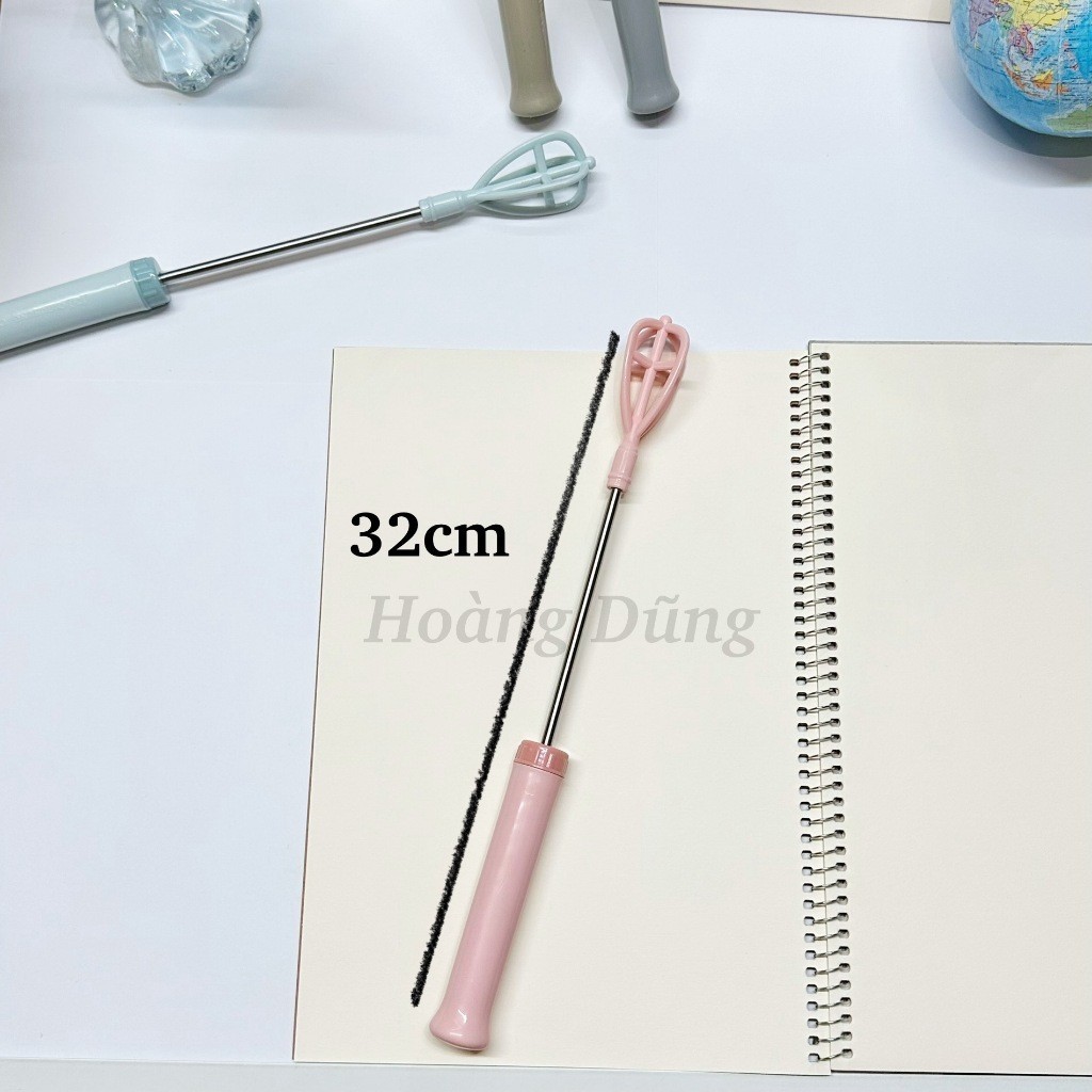 Cây khuấy cà phê, tạo bọt cà phê, đánh trứng thân inox nhựa Châu Hưng