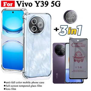 Ốp Điện Thoại Chống Sốc Vivo Y39 5G Cho Vivo Y04 Y03 Y03T Y18 Chống Gián Điệp Bảo Vệ Toàn Diện Kính Cường Lực Bảo Vệ Màn Hình Và Phim Ống Kính