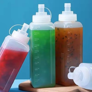 Chai Nước Sốt Bóp 800 / 1000ML - Hộp Đựng Gia Vị Miệng Lớn - Nước Sốt Salad Gia Vị Nhà Bếp Chai Dầu Ô Liu