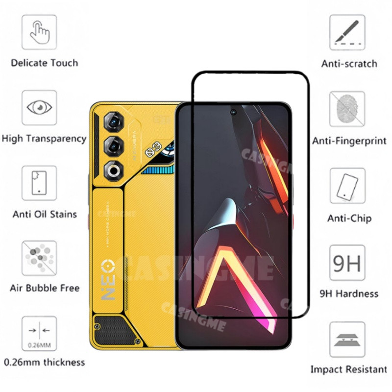 Dành Cho ZTE Nubia Neo 3 GT 5G 2025 Kính Cường Lực Full Cover Bảo Vệ Màn Hình Trong Suốt, Ống Kính Máy Ảnh