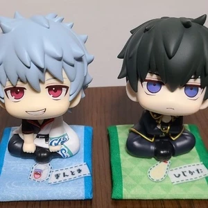 Gintama Tra Cứu Đồ Chơi 10cm Hijikata Toushirou Sakata Gintoki Nhân Vật Hành Động Ngồi Búp Bê Phiên Bản Q PVC Sưu Tập Tượng