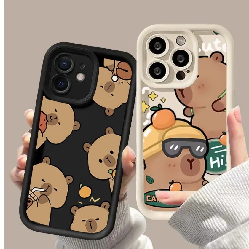 Ốp Điện Thoại Họa Tiết Capybara Thoáng Mát Cho OPPO A5 Pro Reno 13 Pro 13F 12 Pro 12F A3 4G Find X7 Ultra Ốp Lưng