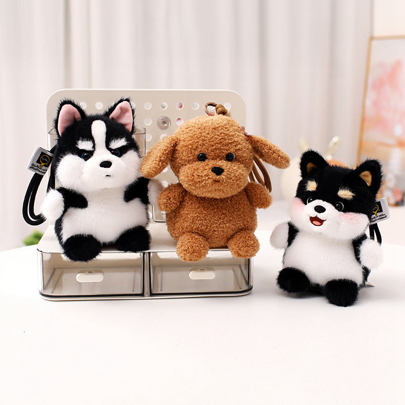 Rytanda Chó Sang Trọng Đồ Chơi Chó Dễ Thương Móc Chìa Khóa Chenery Corgi Husky Pacha Chó Vàng Mềm Mại Sang Trọng Trang Trí Trẻ Em Bạn Gái Quà Tặng Sinh Nhật