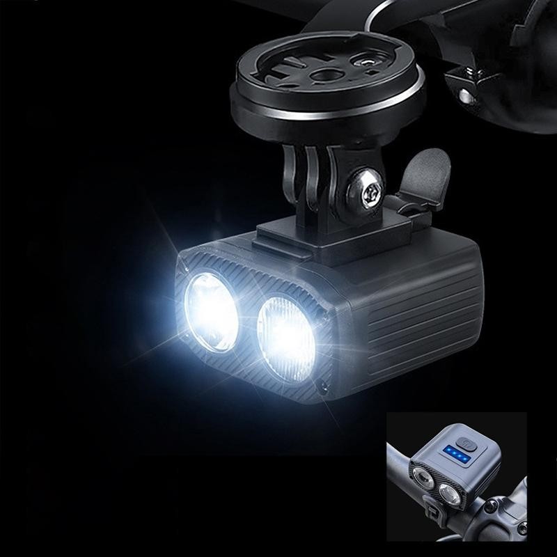 Ziyulinyuk 5 Chế Độ Đèn Trước Type-C Có Thể Thay Đổi Đèn Pha Xe Đạp Tay Lái Xe Đạp Đèn Pha Hiển Thị Điện Phụ Kiện Đi Xe Đạp EN