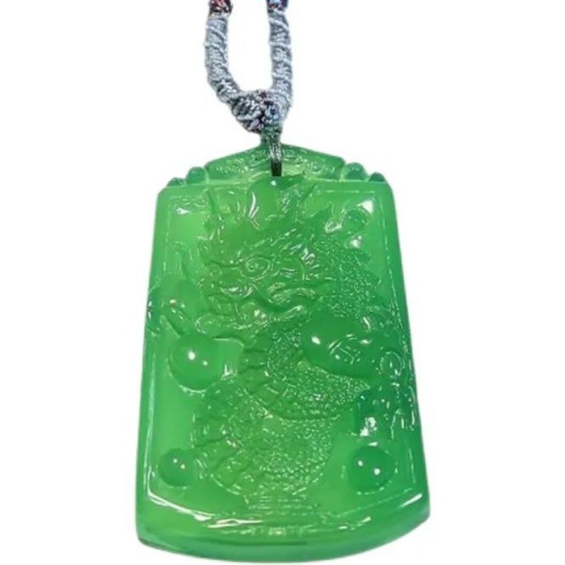 Mã Não Tự Nhiên Đá Chrysoprases Cung Hoàng Đạo Rồng Thương Hiệu Mặt Dây Chuyền Nam Nữ Ngọc Mặt Dây Chuyền