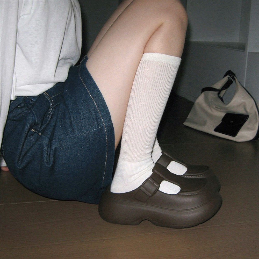 XIXITIAO Dép Thời Trang Đơn Giản Lười Slip-On Giày Mary Jane Thoải Mái Mùa Hè Nữ
