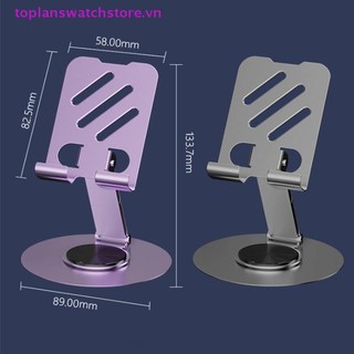 Toplanswatchstore Kim loại 360° Xoay Điện Thoại Di Động Giá Đỡ Máy Tính Bảng Chống Trượt Có Thể Gập Lại Điều Chỉnh Di Động Lười Để Bàn Sống Điện Thoại Di Động Đứng Gắn VN