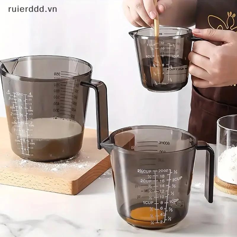 # ruierdd # 1 Chiếc Cốc Đo Chất Lỏng Nướng Bánh Cân Cốc Nhựa Đo Thể Tích Cốc Dụng Cụ Nướng Bánh Nhà Bếp 150 / 300 / 600 / 1000ml.