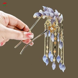 Hoa Bướm Tóc Que Hanfu Phù Hợp Với Nĩa Tóc Có Tua Rua Hạt Thích Hợp Cho Nữ Cô Gái Tạo Kiểu Dụng Cụ