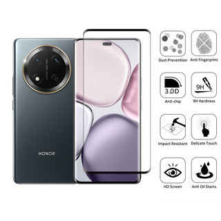 Kính cường lực bảo vệ màn hình Honor X9c 5G 2 trong 1 cho Honor X9b x9a X7b X8b 4G 9D Kính bảo vệ phim và ống kính máy ảnh