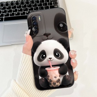 Vỏ Chống Sốc Cho OPPO Reno 3 Ốp Lưng CPH2043 Vỏ Điện Thoại Hoạt Hình Dễ Thương Gấu Trúc Mềm Silicon Dành Cho OPPO A91 F15 Ốp Lưng