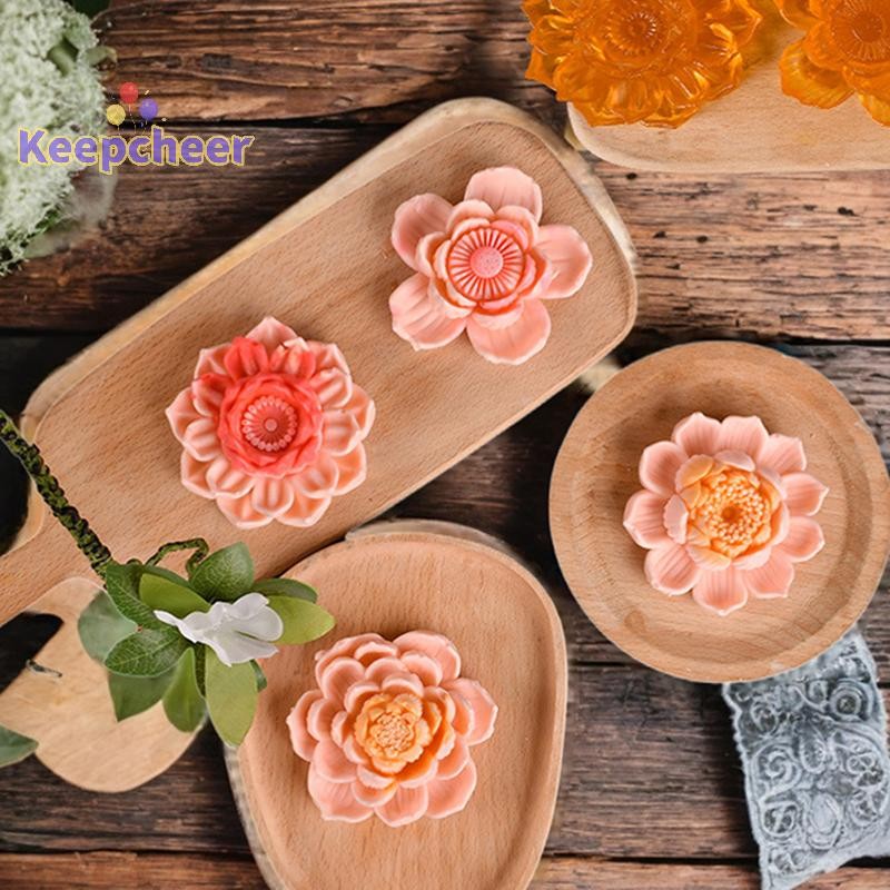 [Keepcheer] Khuôn Silicon Hoa Sen 3D Cho Hoa DIY Fondant Cupcake Chocolate Kẹo Kem Đường Món Tráng Miệng Xà Phòng Thạch Cao Khuôn Nhựa [Mới]