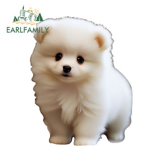 EARLFAMILY 13cm Chó Dễ Thương Hoạt Hình Xe Dán Cá Tính Chống Thấm Nước Chống Nắng JDM Vinyl Decal Thích Hợp Cho Đua Xe Trôi Laptop Xe Máy