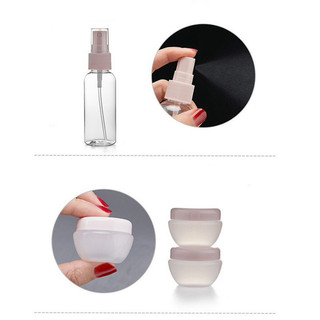 Bộ 11 Lọ Chiết Mỹ Phẩm Du Lịch Tiện Dụng Kèm Túi Đựng 11 Món SUNND