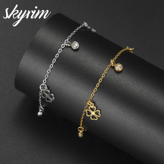 SKYRIM Vòng Tay Nữ Rỗng Tình Yêu Cỏ Ba Lá Mặt Dây Chuyền Trang Sức Thời Trang Cổ Điển Phổ Biến