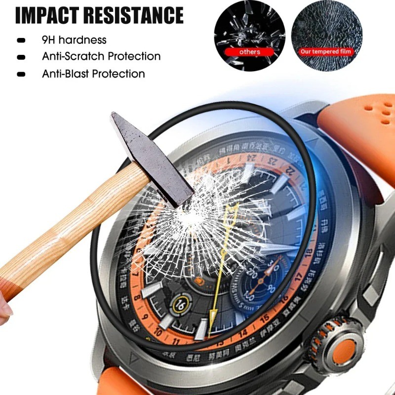 VivoWatch Watch5 WatchGT Watch3 Watch2 1-3 Chiếc Full Cover HD Cong Cạnh Đen Kính Cường Lực Cho Vivo Watch 5 3 2 GT 42mm 46mm Chống Trầy Xước Đồng Hồ Thông Minh Bảo Vệ Màn Hình