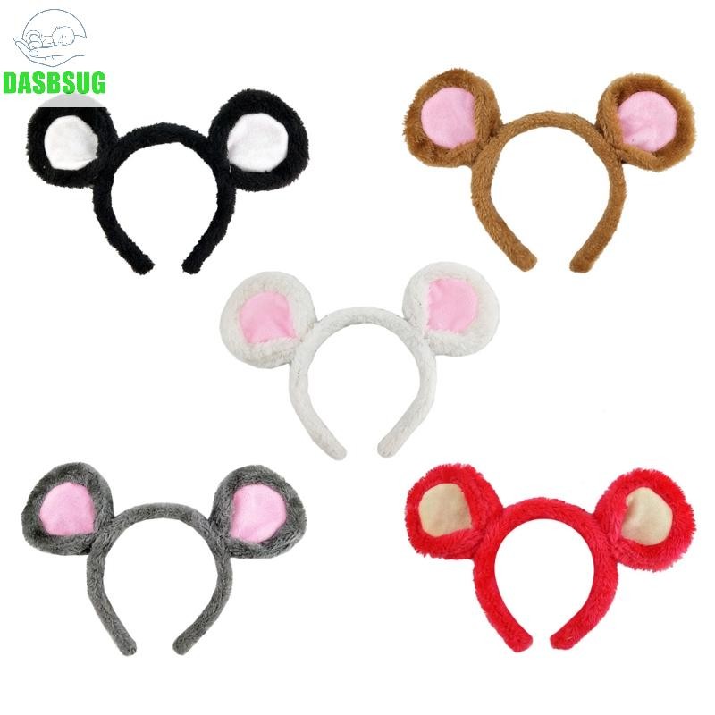 Cartoon Animal Headbands  Ears Hair Hoop Plush Mouse Ears Makeup Hairband