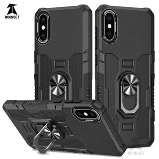 Dành Cho iphone X / Xs Max / XR Ốp điện thoại PC Cứng Mặt Sau Mềm TPU Edge Bảo Vệ Camera Nhẫn Giá Đỡ Chân Đế Chống Sốc Mỏng Bao