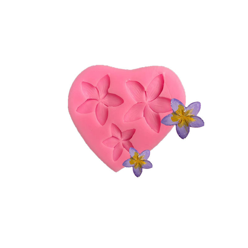 Dừa Plumeria Rubra Hibiscus Rosa-Sinensis Fan Blade Khuôn Silicon Mềm Fondant Chocolate Khuôn Trang Trí Bánh Khuôn Gốm Đất Sét Epoxy Thạch Cao Trang Trí Khuôn