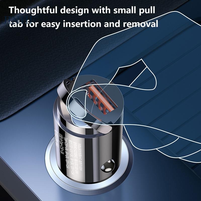 JINHF 100W Sạc Xe Hơi Cổng Kép Siêu Adapter Sạc Nhanh PD QC 3.0 Cho Xe Huawei Adapter HOT