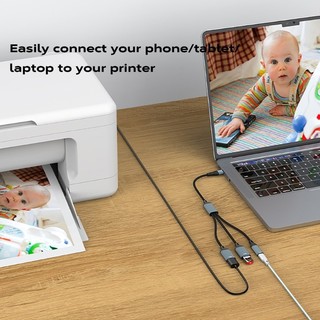 Bộ chuyển đổi bộ chia USB C 3 trong 1 YXA 2 hỗ trợ sạc nhanh và truyền dữ liệu cho điện thoại Máy tính bảng và các thiết bị khác