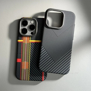 [Jlk] Dành Cho iPhone 16 15 14 13 12 Pro Max Vỏ Từ Tính Sợi Carbon Trừu Tượng Hình Học Vỏ Sạc Không Dây Camera Hợp Kim Giáp Fundas