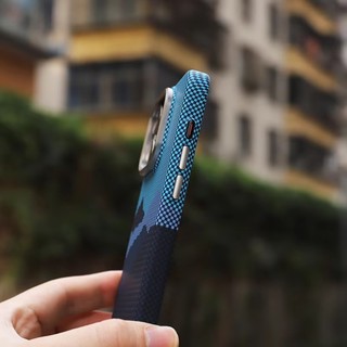 [Jlk] Ốp từ tính họa tiết sợi Carbon hình học cho iphone 16 15 14 13pro 12 14pro max Ống kính kim loại mờ Vỏ cứng sạc không dây
