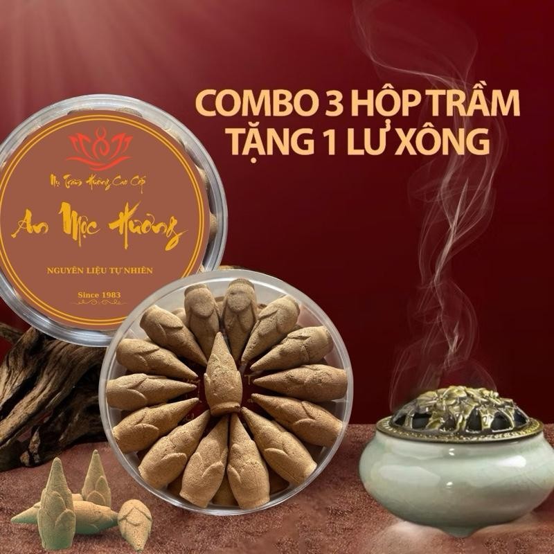 Nụ Trầm Hương Nụ Quế Cao Cấp An Mộc Hương AYOYA Thanh Lọc Không Khí Thư Giãn Xả Stress Hộp 30 Nụ